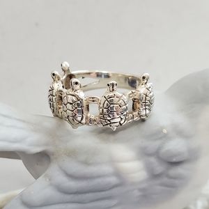 Sterling Silver Turtle Ring 6.75